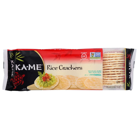 KA ME: Wasabi Rice Crackers Gluten Free, 3.5 oz - #tag1# - #tag2#