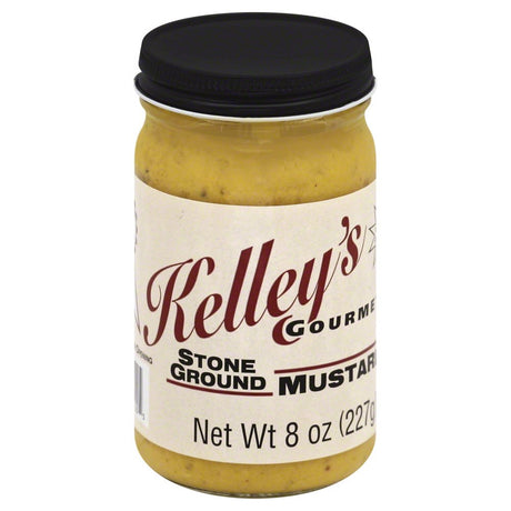 KELLEYS GOURMET: Stone Ground Mustard, 8 oz - #tag1# - #tag2#