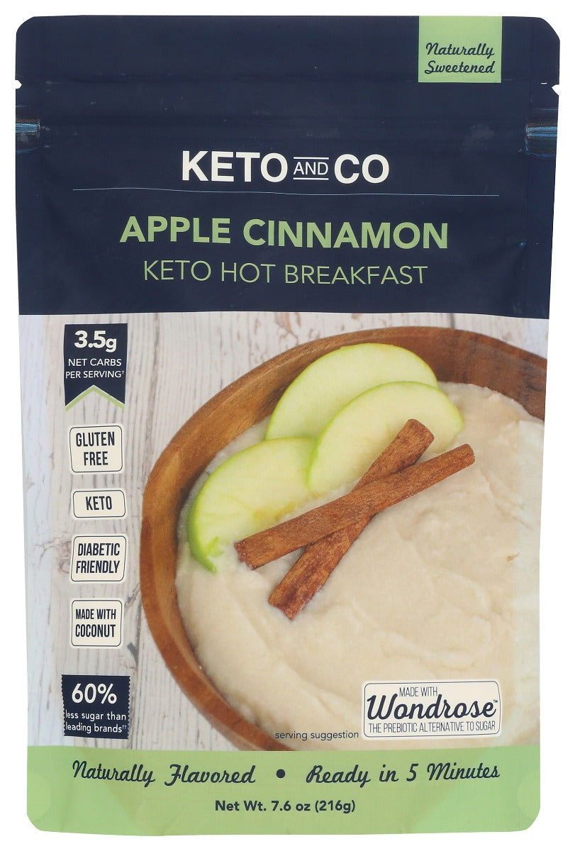 KETO & CO: Breakfast Apple Cinnamon Hot, 7.6 oz - #tag1# - #tag2#