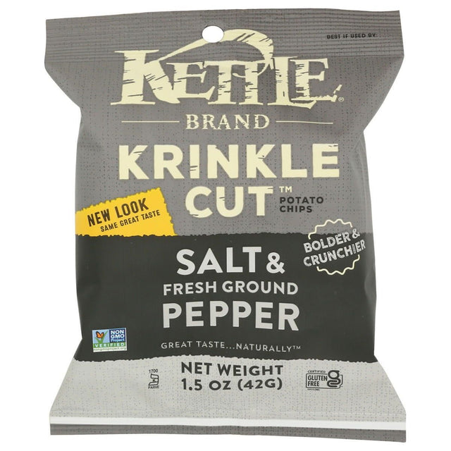 KETTLE FOODS: Krinkle Cut Salt and Fresh Ground Pepper Potato Chips, 1.5 oz - Sunshine Co Op. - #tag1# - #tag2# - #tag3# - #tag4#