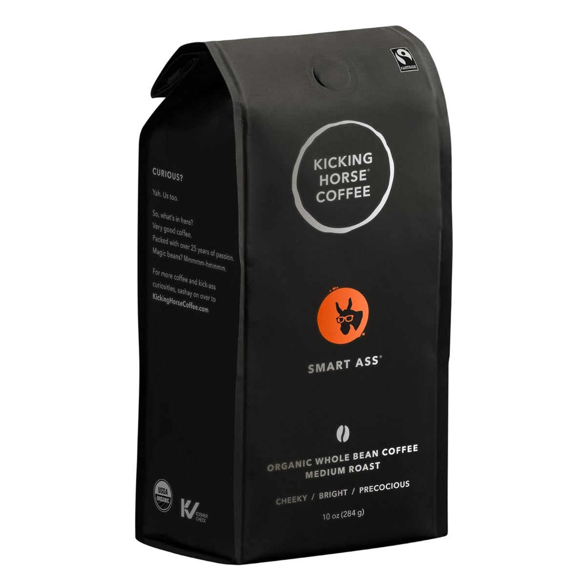KICKING HORSE: Organic Smart Ass Medium Roast Whole Bean Coffee, 10 oz - Sunshine Co Op. - #tag1# - #tag2# - #tag3# - #tag4#