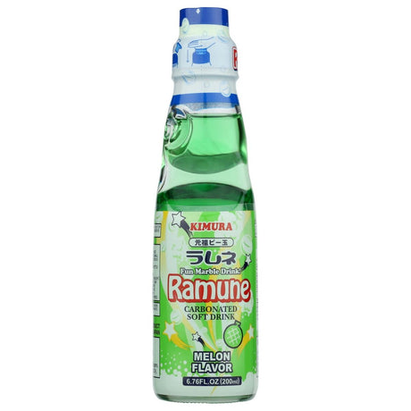 KIMURA: Ramune Melon Flavor Soft Drink, 6.76 fo - #tag1# - #tag2#
