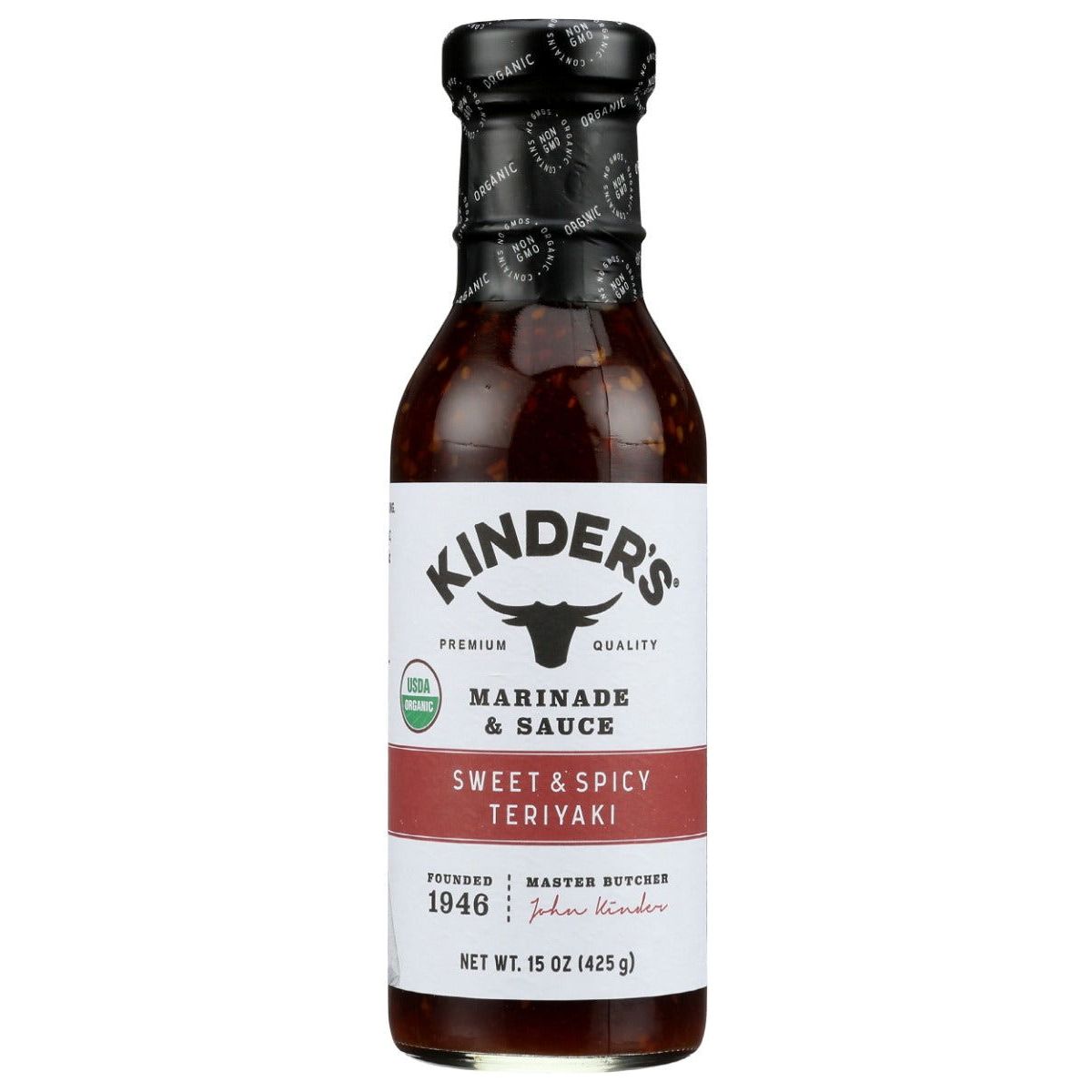 KINDERS: Sweet and Spicy Teriyaki Marinade and Sauce, 15 oz - Sunshine Co Op. - #tag1# - #tag2# - #tag3# - #tag4#