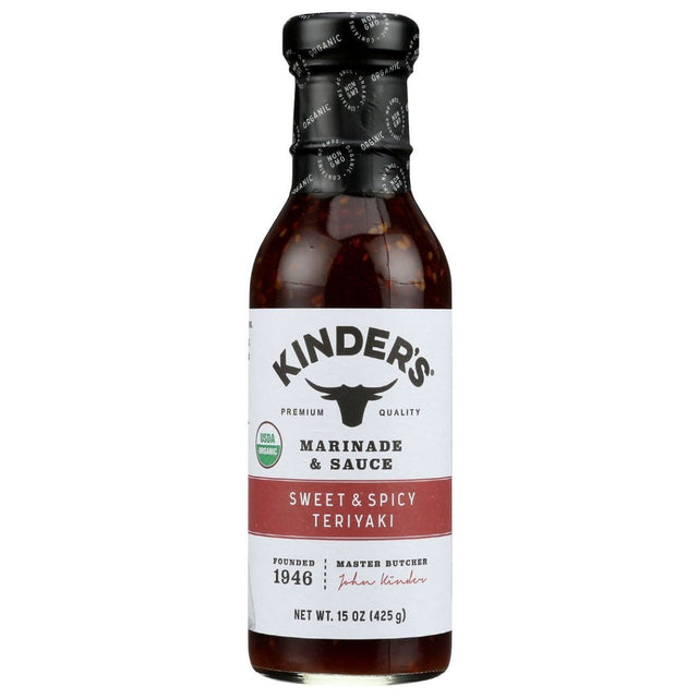 KINDERS: Sweet and Spicy Teriyaki Marinade and Sauce, 15 oz - Sunshine Co Op. - #tag1# - #tag2# - #tag3# - #tag4#
