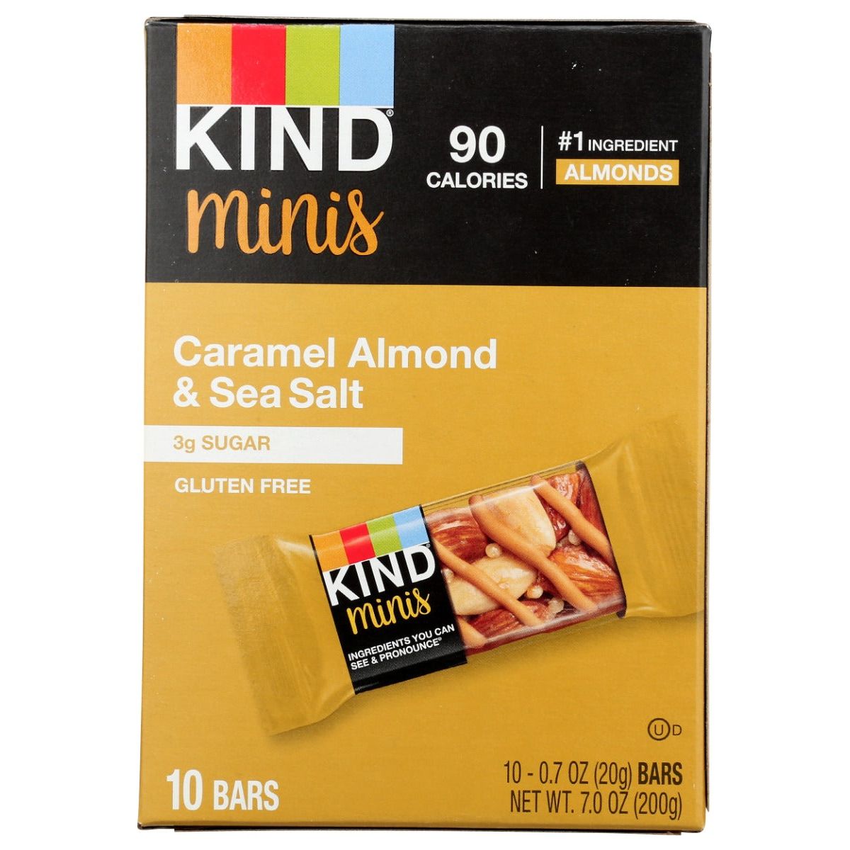 KIND: Caramel Almond and Sea Salt Minis Bars 10Pk, 7 oz - #tag1# - #tag2#