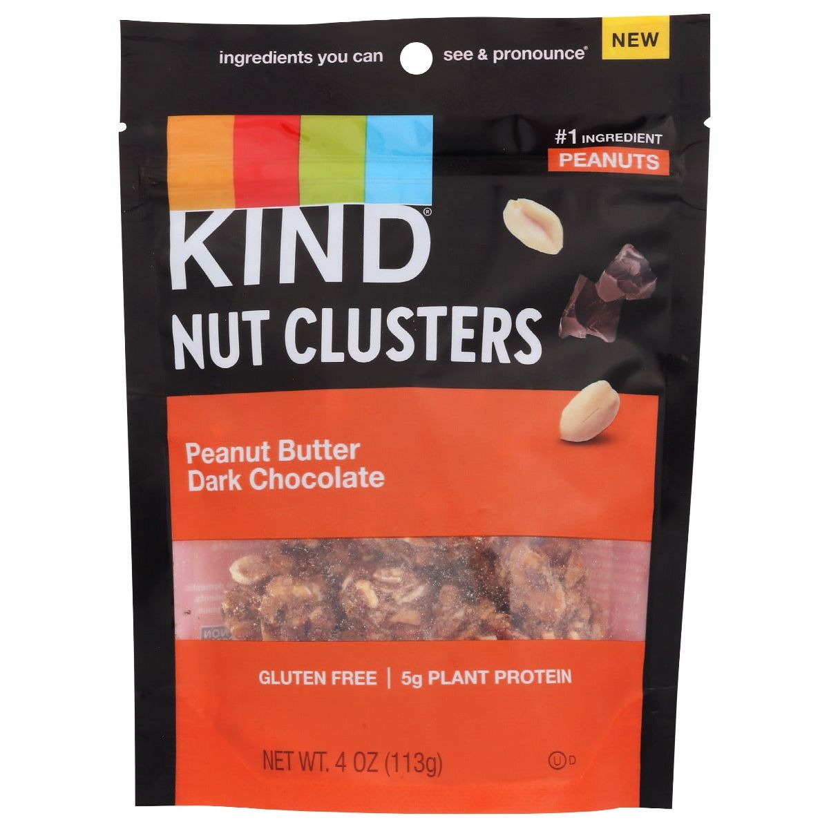 KIND: Cluster Pbttr Drk Choc, 4 oz - #tag1# - #tag2#