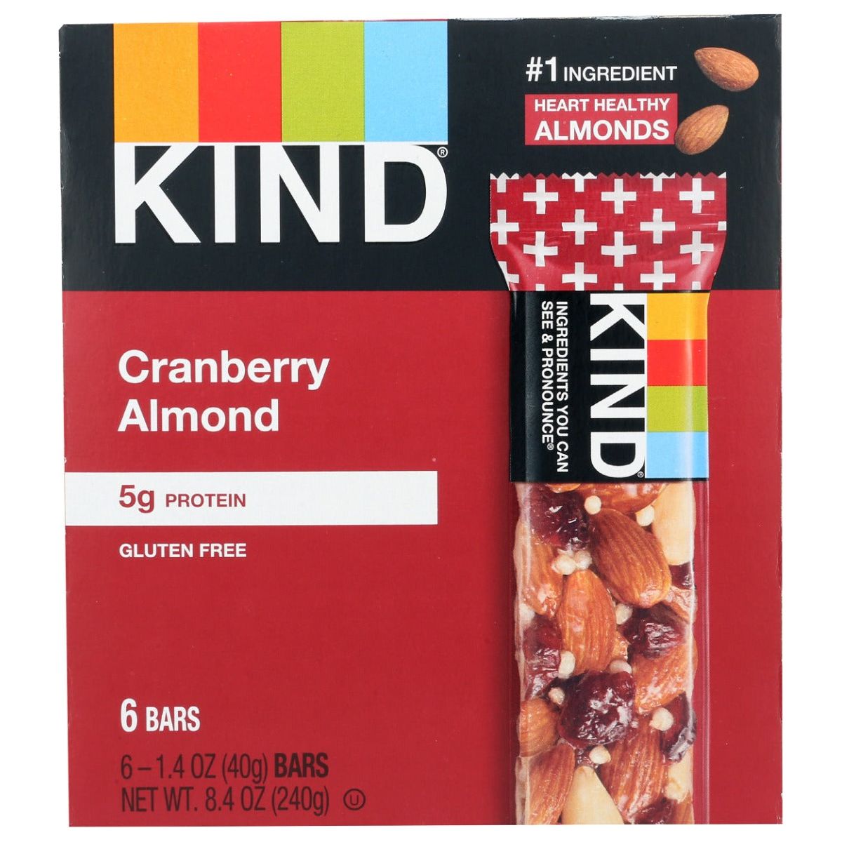 KIND: Cranberry Almond Nut Bars 6Pk, 8.4 oz - #tag1# - #tag2#