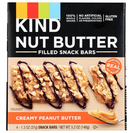 KIND: Creamy Peanut Butter Filled Snack Bars, 5.2 oz - #tag1# - #tag2#