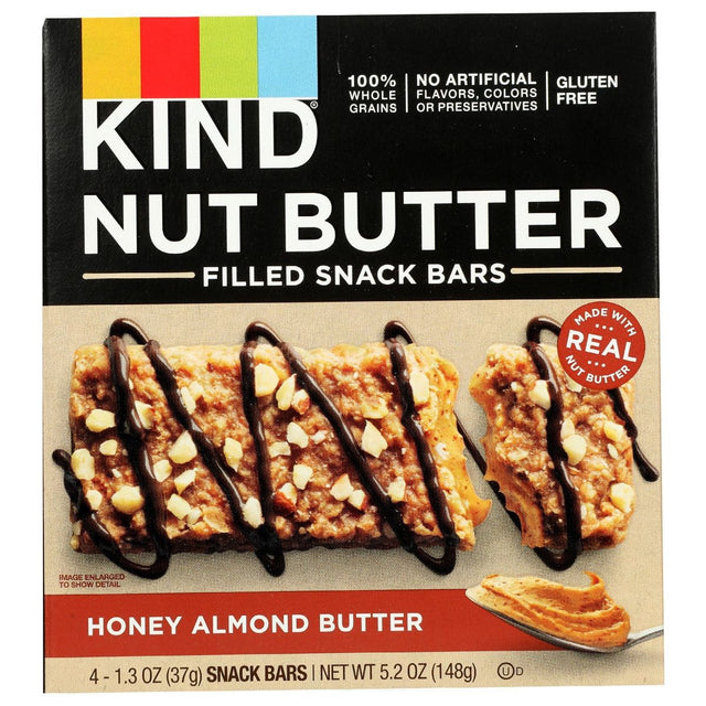 KIND: Honey Almond Butter 4 Count Bars, 5.2 oz - #tag1# - #tag2#