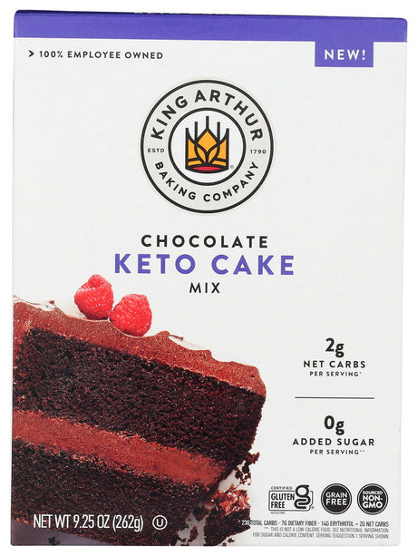 KING ARTHUR: Chocolate Keto Cake Mix, 9.25 oz - #tag1# - #tag2#