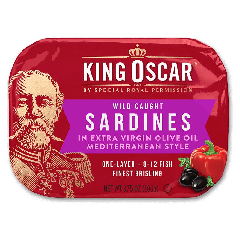 KING OSCAR: Sardine Olive Oil Mediterranean, 3.75 OZ - #tag1# - #tag2#
