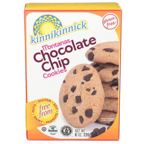 KINNIKINNICK: Montanas Chocolate Chip Cookies Gluten Free, 8 oz - Sunshine Co Op. - #tag1# - #tag2# - #tag3# - #tag4#