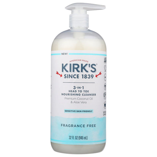 KIRKS: Cleanser 3in1 Frag Free, 32 fo - #tag1# - #tag2#