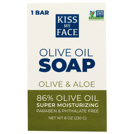 KISS MY FACE: Soap Bar Olive & Aloe, 8 oz - #tag1# - #tag2#