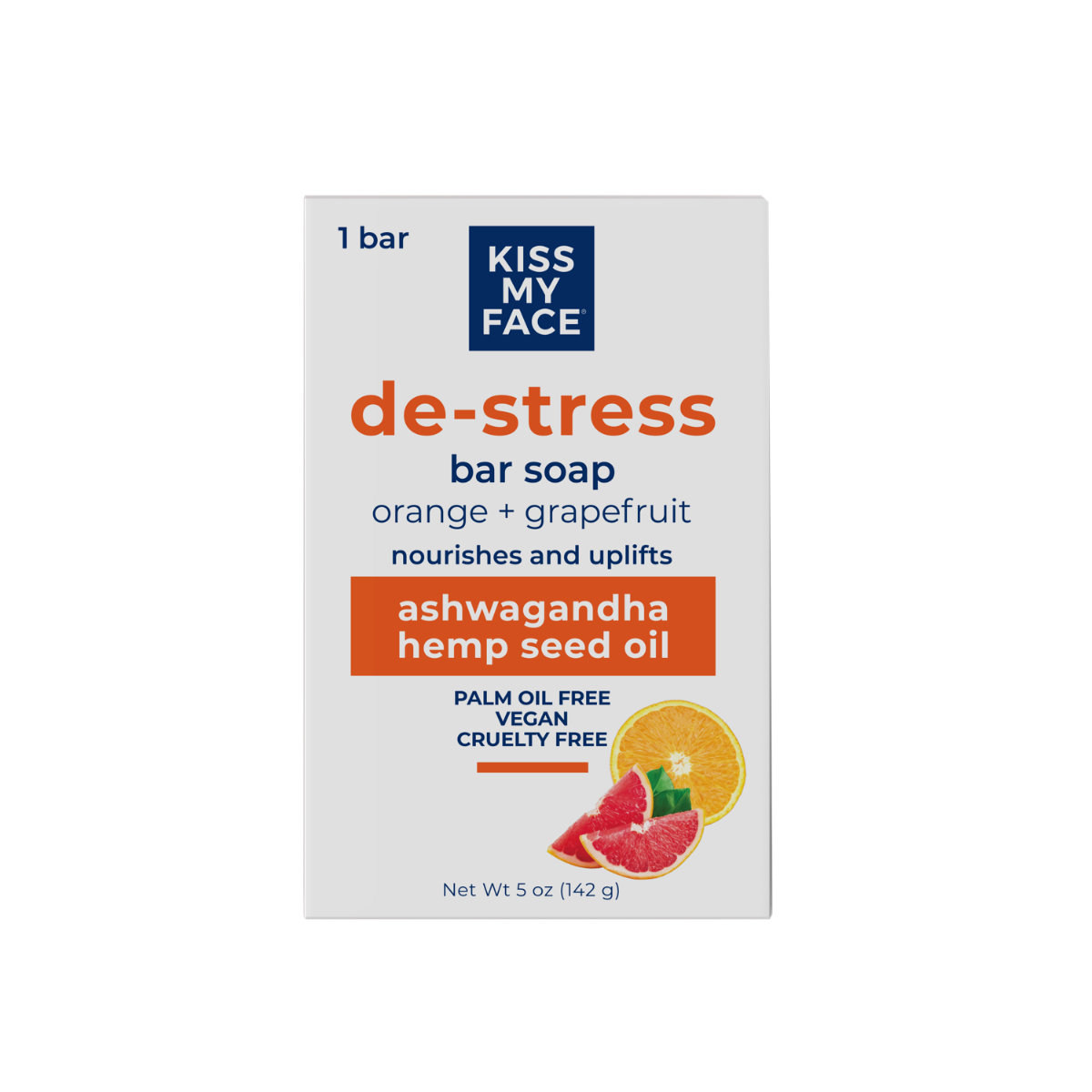 KISS MY FACE: Soap Bar Orange Grapefrt, 5 oz - #tag1# - #tag2#