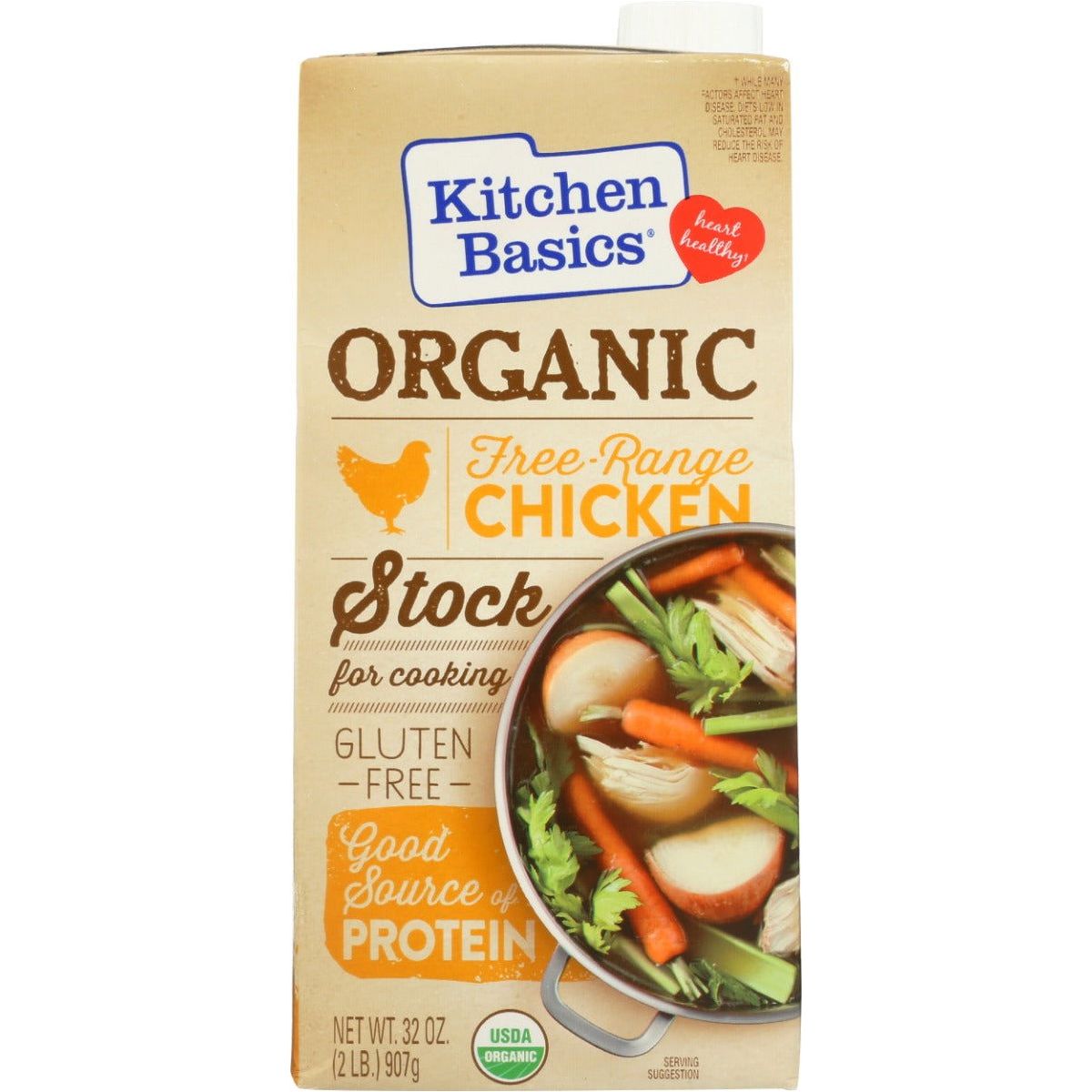 KITCHEN BASICS: Organic Free Range Chicken Stock, 32 oz - Sunshine Co Op. - #tag1# - #tag2# - #tag3# - #tag4#