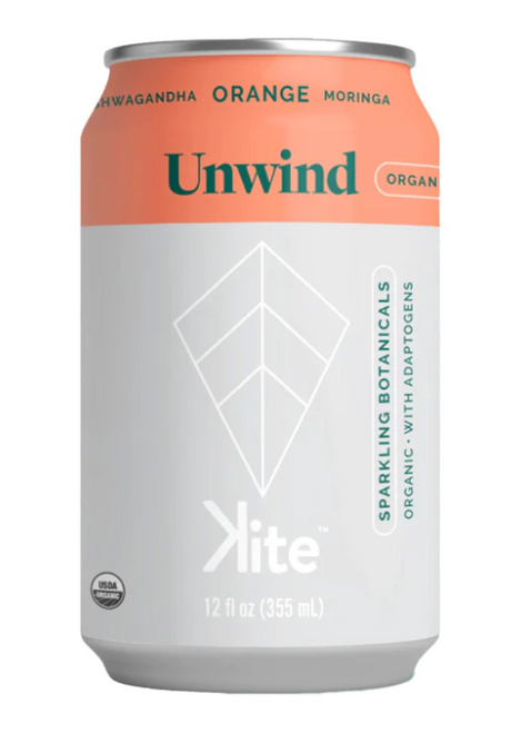KITE: Ashwagandha Orange Unwind Sparkling Adaptogenic Tea, 12 fo - #tag1# - #tag2#