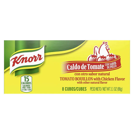 KNORR: Tomato Bouillon with Chicken Flavor 8 Count Cubes, 3.1 oz - #tag1# - #tag2#