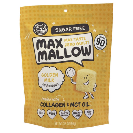 KNOW BRAINER FOODS: Golden Milk Marshmallows, 96 gm - #tag1# - #tag2#