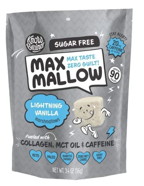 KNOW BRAINER FOODS: Lightning Vanilla Marshmallows, 96 gm - #tag1# - #tag2#