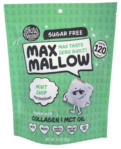 KNOW BRAINER FOODS: Mint Chip Marshmallows, 96 gm - #tag1# - #tag2#