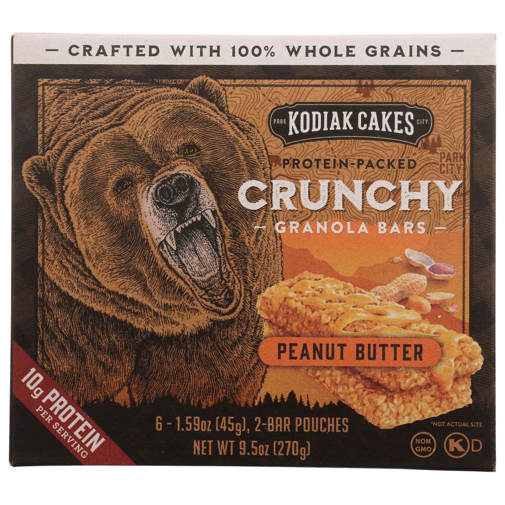 KODIAK: Peanut Butter Crunchy Granola Bars, 9.5 oz - #tag1# - #tag2#