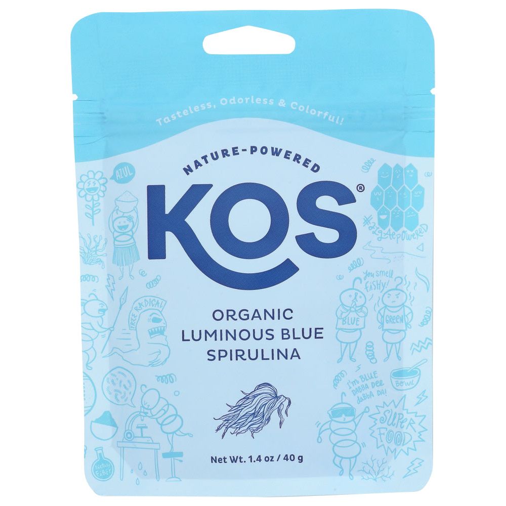 KOS: Blue Spirulina Powder Org, 1.4 OZ - #tag1# - #tag2#