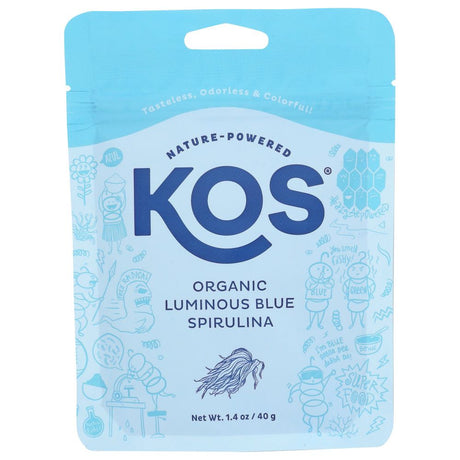 KOS: Blue Spirulina Powder Org, 1.4 OZ - #tag1# - #tag2#