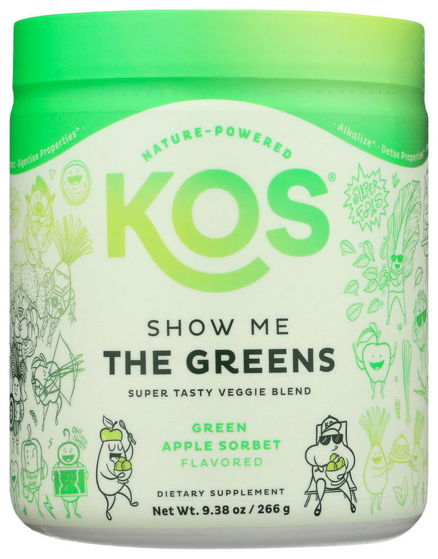 KOS: Show Me The Greens Green Apple Sorbet Flavored, 10 oz - #tag1# - #tag2#