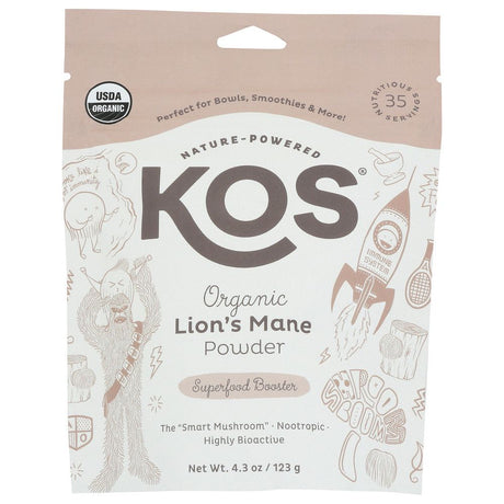 KOS: Superfood Lions Mane Pwd, 4.3 OZ - #tag1# - #tag2#