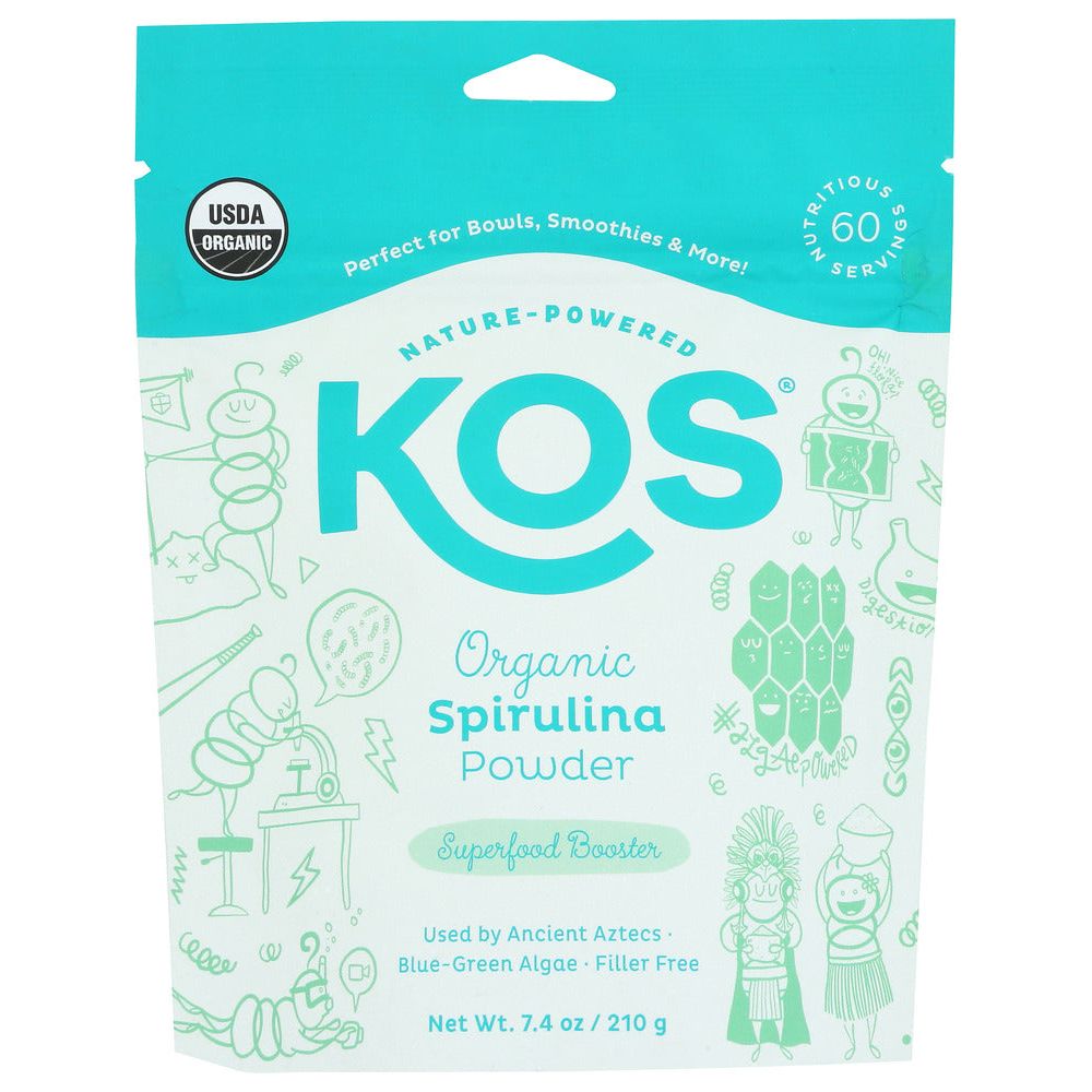 KOS: Superfood Spirulina Pwdr, 7.4 OZ - #tag1# - #tag2#