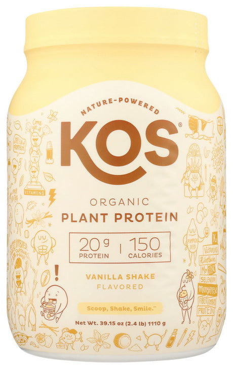 KOS: Vanilla Shake Organic Plant Protein, 39.15 oz - #tag1# - #tag2#