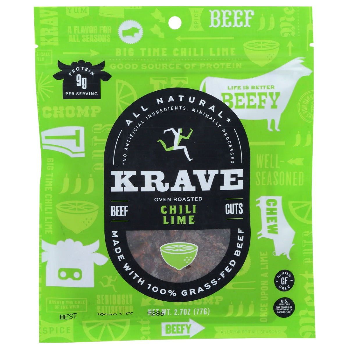KRAVE: Beef Jerky Chili Lime, 2.7 Oz - Sunshine Co Op. - #tag1# - #tag2# - #tag3# - #tag4#