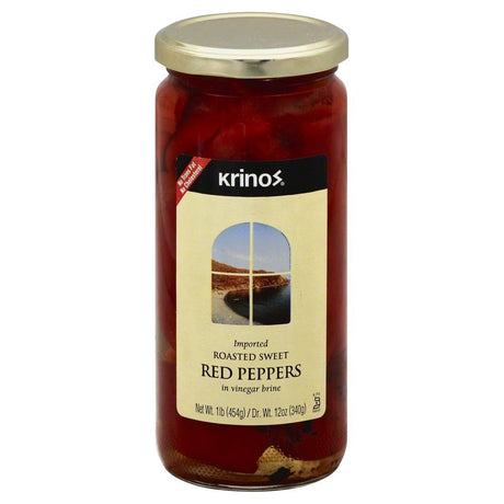 KRINOS: Roasted Red Peppers, 16 oz - #tag1# - #tag2#