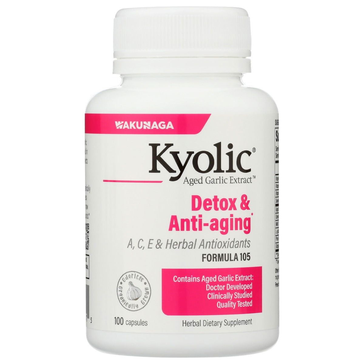 KYOLIC: Aged Garlic Extract Detox and Anti-Aging Formula 105, 100 Capsules - Sunshine Co Op. - #tag1# - #tag2# - #tag3# - #tag4#