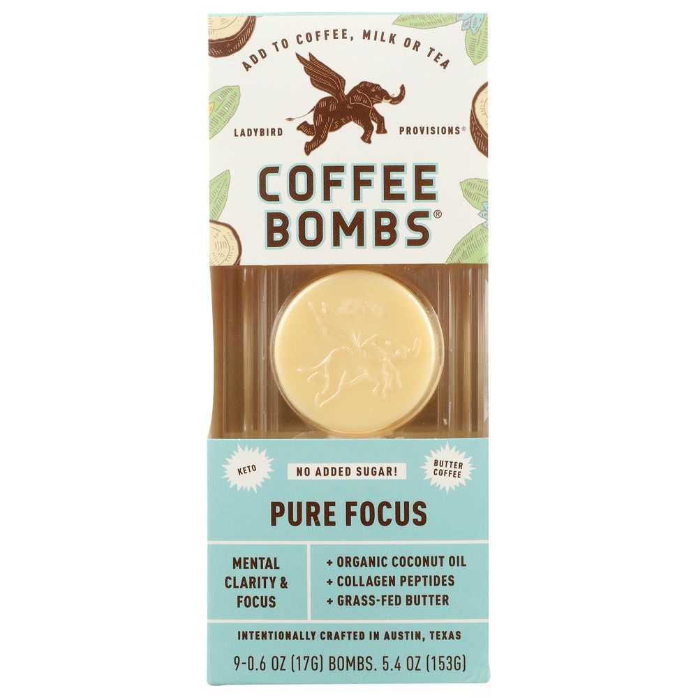 LADYBIRD PROVISIONS: Coffee Bombs Pure Focus, 5.4 oz - #tag1# - #tag2#