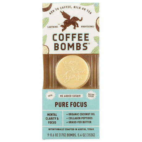 LADYBIRD PROVISIONS: Coffee Bombs Pure Focus, 5.4 oz - #tag1# - #tag2#