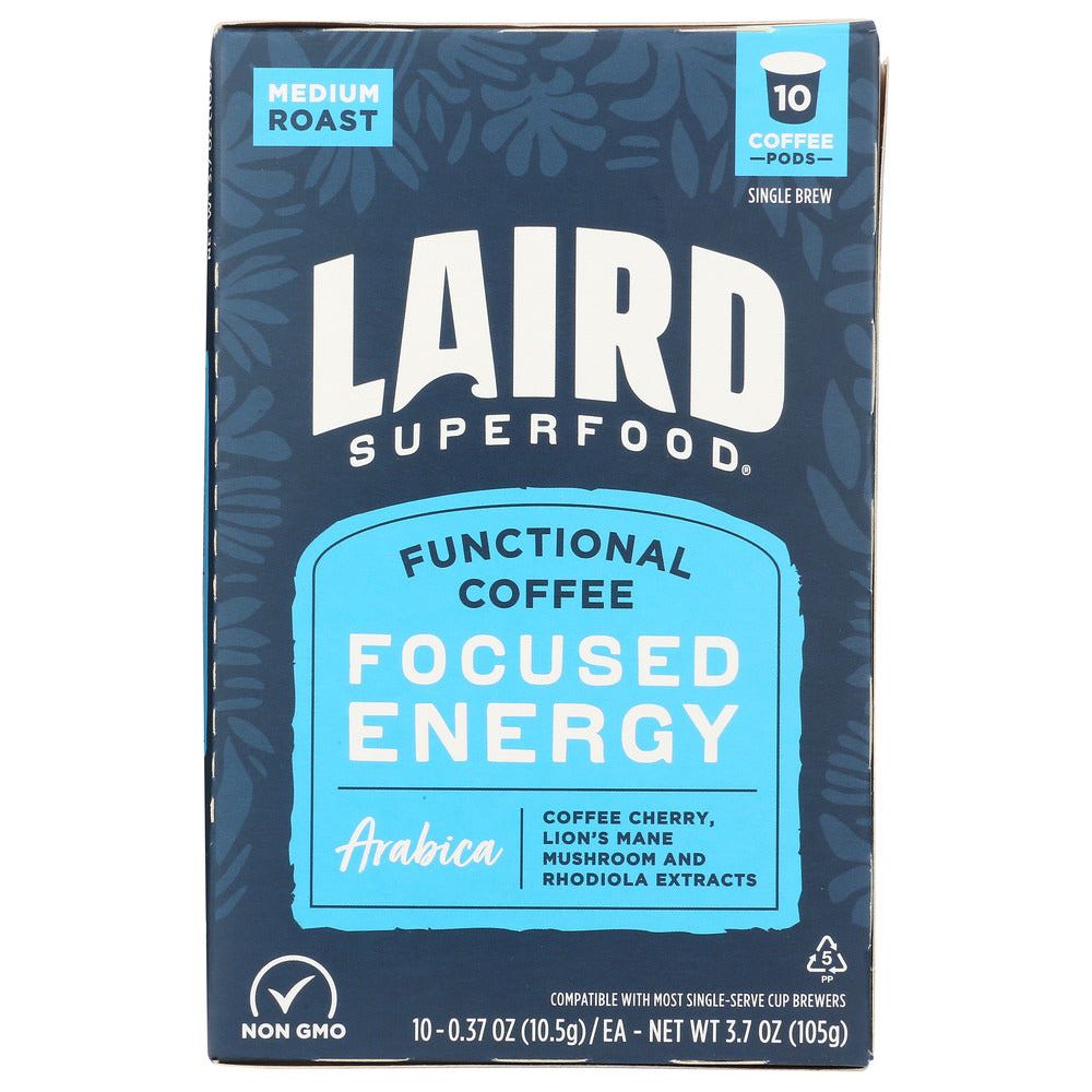 LAIRD SUPERFOOD: Coffee Focused Energy Adapt Medium Roast, 10 PC - #tag1# - #tag2#