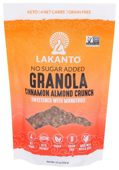 LAKANTO: Cinnamond Almond Crunch Keto Granola, 11 oz - #tag1# - #tag2#
