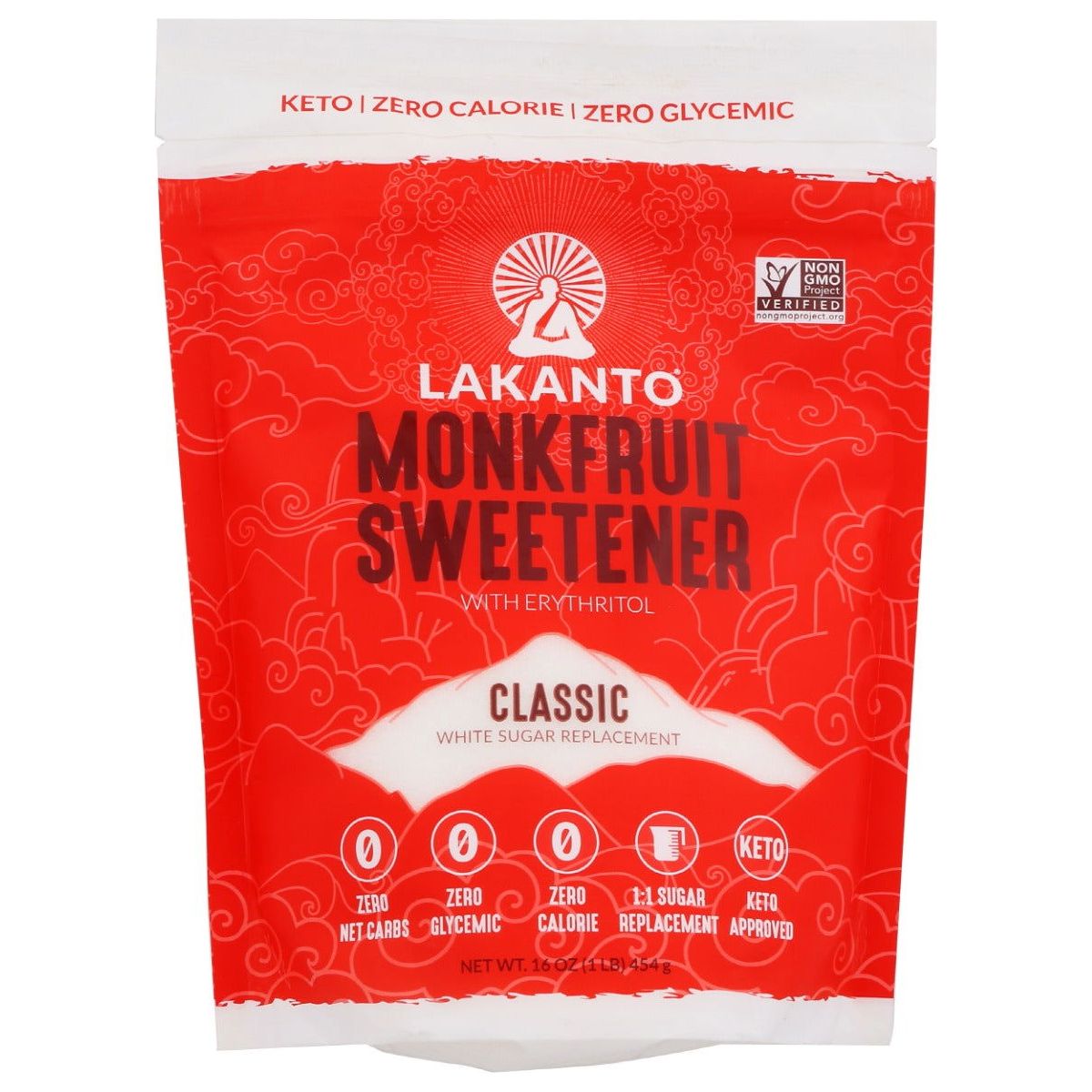 LAKANTO: Classic Monkfruit and Erythritol Sweetener White Sugar Replacement, 16 oz - Sunshine Co Op. - #tag1# - #tag2# - #tag3# - #tag4#