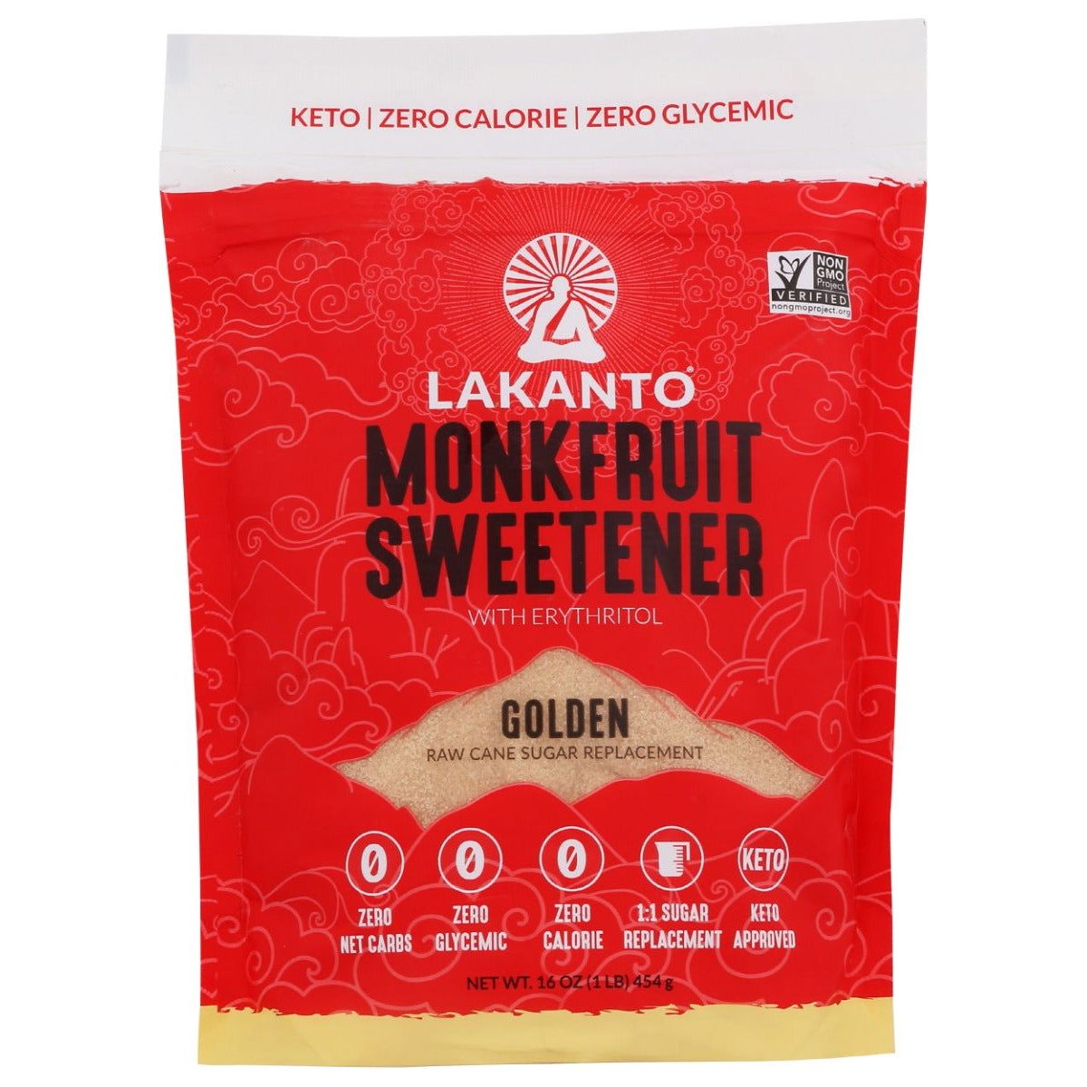 LAKANTO: Golden Monkfruit and Erythritol Sweetener Raw Cane Sugar Replacement, 16 oz - Sunshine Co Op. - #tag1# - #tag2# - #tag3# - #tag4#