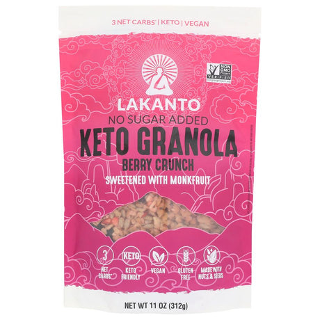 LAKANTO: Granola Berry Crnch Keto, 11 oz - #tag1# - #tag2#