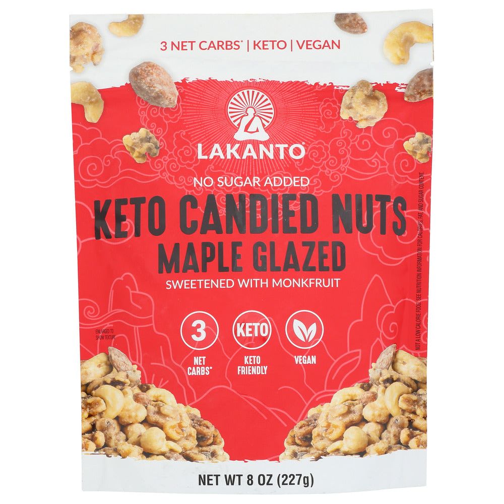 LAKANTO: Nuts Candied Maple Glzd, 8 oz - #tag1# - #tag2#