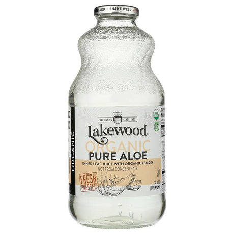 LAKEWOOD ORGANIC: Pure Aloe Inner Fillet Juice with Lemon, 32 Oz - #tag1# - #tag2#