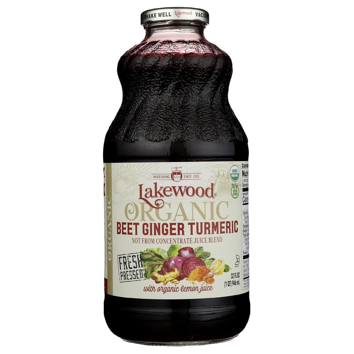 LAKEWOOD: Organic Beet Ginger Turmeric Juice, 32 fo - #tag1# - #tag2#