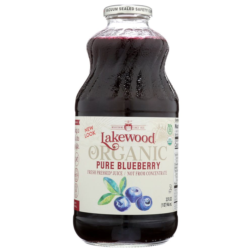 LAKEWOOD: Organic Fresh Pressed Pure Blueberry Juice, 32 oz - #tag1# - #tag2#