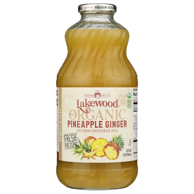 LAKEWOOD: Organic Pineapple Ginger Juice, 32 fo - #tag1# - #tag2#
