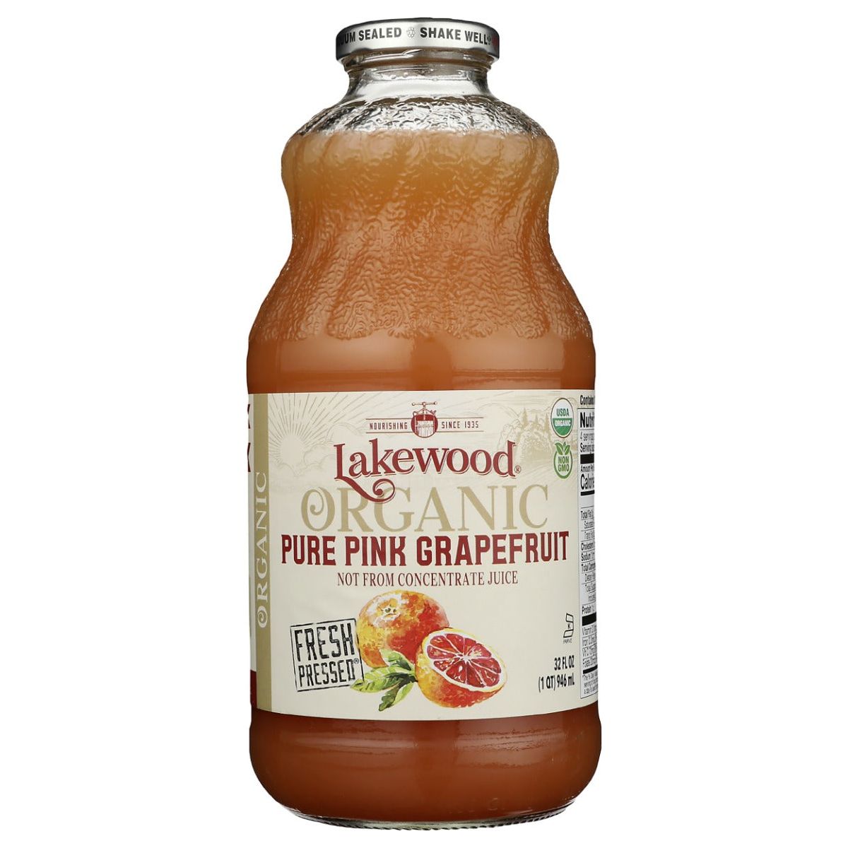 LAKEWOOD: Organic Pure Pink Grapefruit Juice, 32 fo - #tag1# - #tag2#