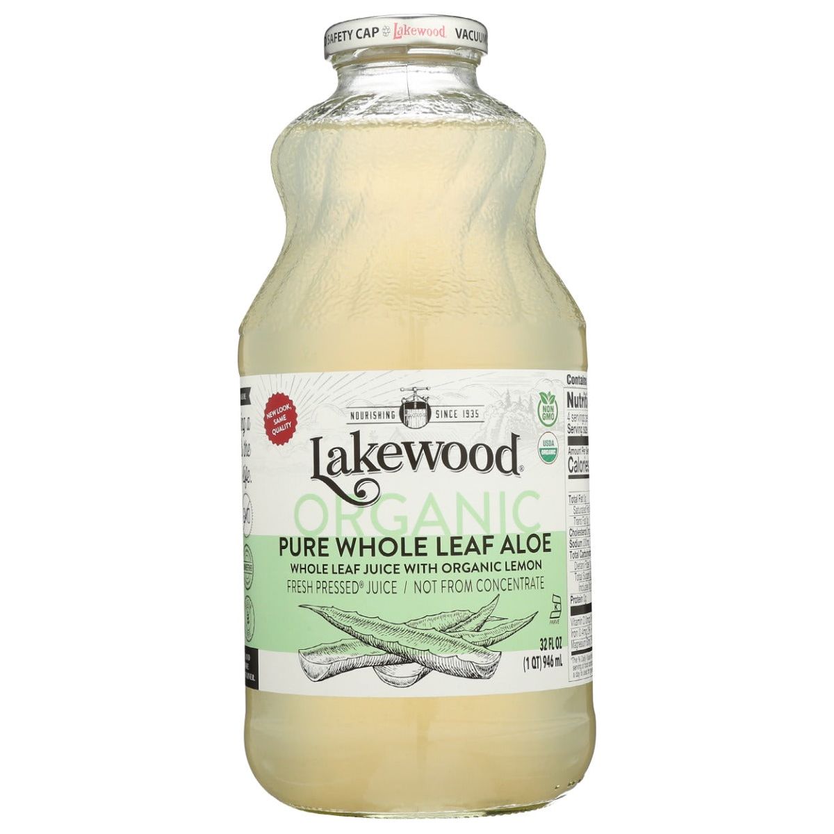 LAKEWOOD: Organic Pure Whole Leaf Aloe Juice, 32 fo - #tag1# - #tag2#