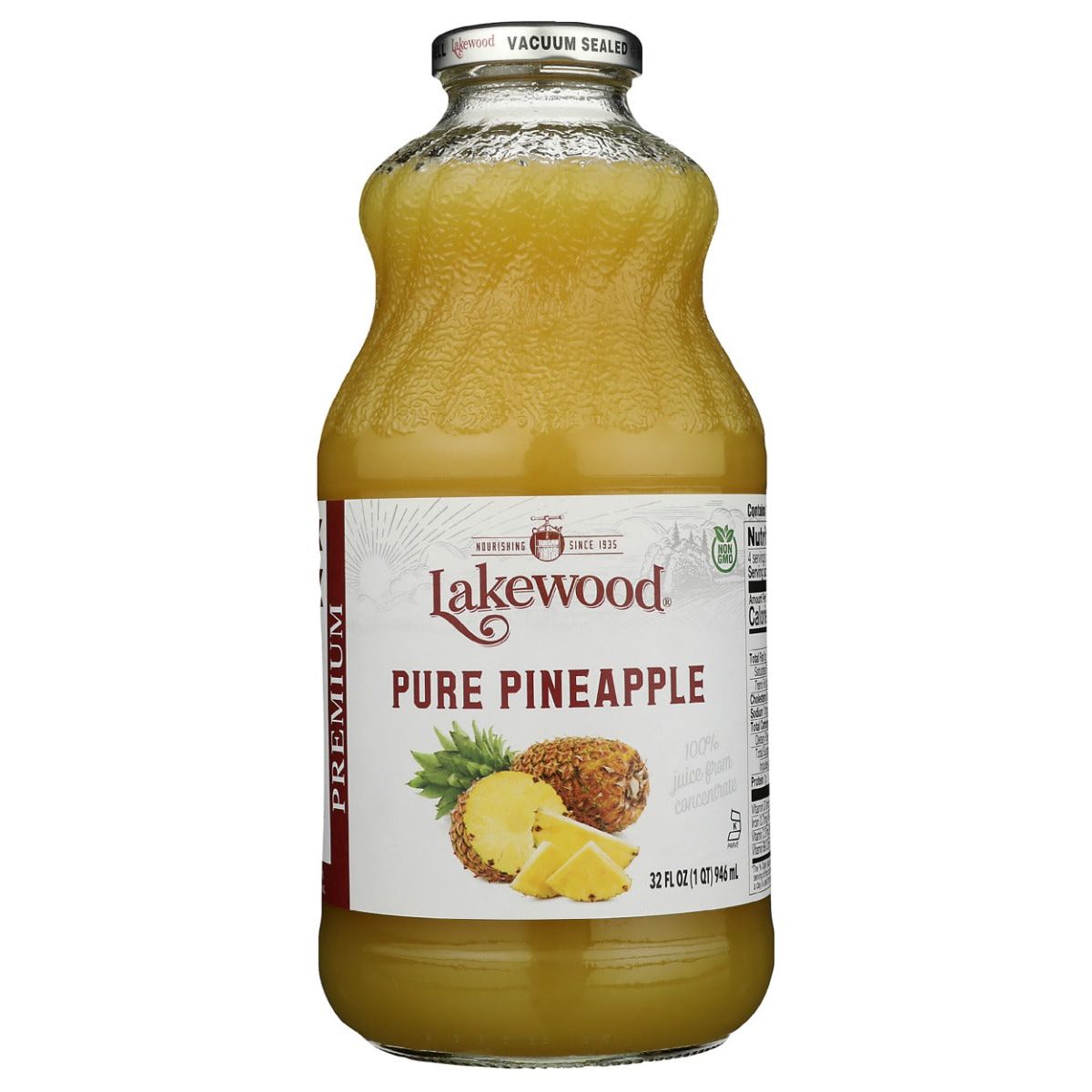 LAKEWOOD: Premium Pure Pineapple Juice, 32 fo - #tag1# - #tag2#